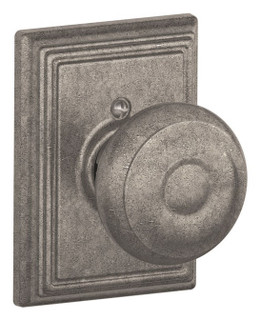 Schlage / Georgian Knob with Addison Rose / Half Dummy / Distressed Nickel / F170GEO 621 ADD Schlage / Georgian Knob with Addison Rose / Half Dummy / Distressed Nickel / F170GEO 621 ADD