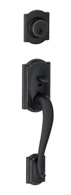 Schlage / Camelot Handleset / Single Cylinder / Aged Bronze / F60CAM 716 Schlage / Camelot Handleset / Single Cylinder / Aged Bronze / F60CAM 716