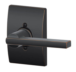 Schlage / Latitude Lever with Century Rose / Half Dummy / Aged Bronze / F170LAT 716 CEN Schlage / Latitude Lever with Century Rose / Half Dummy / Aged Bronze / F170LAT 716 CEN