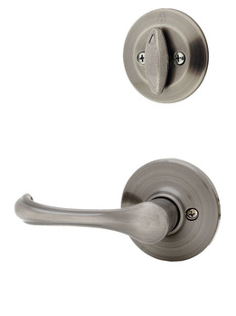 Kwikset / 604 Single Cylinder Interior Trim Pack / Dorian Lever / Antique Nickel / 604DNL15A