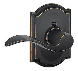 Schlage / Accent Lever with Camelot Rose / Half Dummy Left Hand / Aged Bronze / F170ACC 716 CAM LH Schlage / Accent Lever with Camelot Rose / Half Dummy Left Hand / Aged Bronze / F170ACC 716 CAM LH