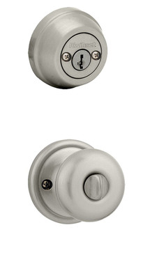 Kwikset / 979 Double Cylinder Interior Trim Pack / Juno Knob / Satin Nickel / 979J15SMT