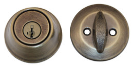 Kwikset / 660 Deadbolt / Single Cylinder - SmartKey / Antique Brass / 660 5 SMT