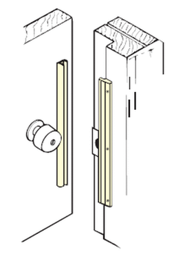 Don-Jo / Latch Protector / 12" Height /  In-Swinging Doors / Brass Plated  / ILP 212 BP Don-Jo / Latch Protector / 12" Height /  In-Swinging Doors / Brass Plated  / ILP 212 BP