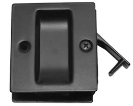 DonJo / Square Pocket Door Lock / Passage / Black / PDL 100 622 DonJo / Square Pocket Door Lock / Passage / Black / PDL 100 622