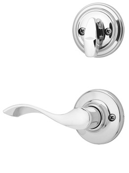 Kwikset / 966 Single Cylinder Interior Trim Pack / Balboa Lever / Right Hand / Polished Chrome / 966BLRH26