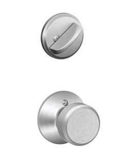 Schlage / F Series Single Cylinder Interior Trim Pack / Bowery Knob / Satin Chrome / Single Cylinder / F59BWE626 Schlage / F Series Single Cylinder Interior Trim Pack / Bowery Knob / Satin Chrome / Single Cylinder / F59BWE626