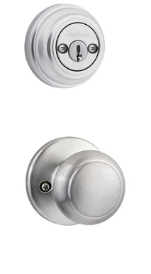 Kwikset / 967 Double Cylinder Interior Trim Pack / Cove Knob / Satin Chrome / 967CV26D Kwikset / 967 Double Cylinder Interior Trim Pack / Cove Knob / Satin Chrome / 967CV26D