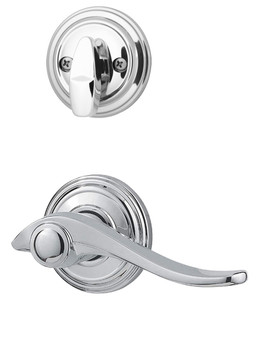 Kwikset / 967 Double Cylinder Interior Trim Pack / Avalon Lever / Left Hand / Polished Chrome / 967AVLLH26 Kwikset / 967 Double Cylinder Interior Trim Pack / Avalon Lever / Left Hand / Polished Chrome / 967AVLLH26
