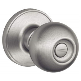 Schlage / Corona Knob / Privacy / Satin Stainless Steel / J40CNA 630