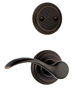 Kwikset / 968 Dummy Cylinder Interior Trim Pack / Pembroke Lever / Right Hand / Venetian Bronze / 968PMLRH11P