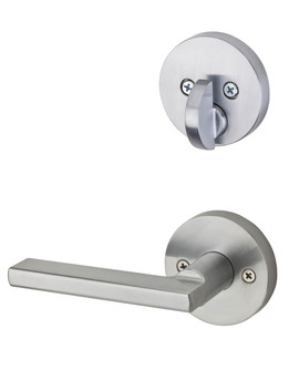 Kwikset / 971 Single Cylinder Interior Trim Pack / Halifax Lever with Round Rose / Satin Chrome / 971HFLRDT26D Kwikset / 971 Single Cylinder Interior Trim Pack / Halifax Lever with Round Rose / Satin Chrome / 971HFLRDT26D