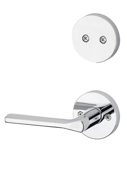 Kwikset / 973 Dummy Cylinder Interior Trim Pack / Lisbon Lever with Round Rose / Polished Chrome / 973LSLRDT26 Kwikset / 973 Dummy Cylinder Interior Trim Pack / Lisbon Lever with Round Rose / Polished Chrome / 973LSLRDT26