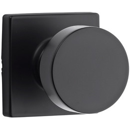 Kwikset / Pismo Knob with Square Rose / Passage / Matte Black / 720PSKSQT 514 Kwikset / Pismo Knob with Square Rose / Passage / Matte Black / 720PSKSQT 514
