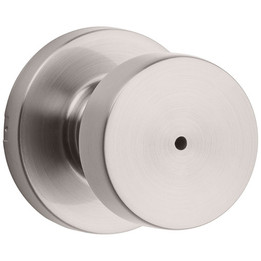 Kwikset / Pismo Knob with Round Rose / Privacy / Satin Nickel / 730PSKRDT 15 Kwikset / Pismo Knob with Round Rose / Privacy / Satin Nickel / 730PSKRDT 15