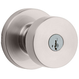Kwikset / Pismo Knob with Round Rose / Keyed Entry - SmartKey / Satin Nickel / 740PSKRDT 15 SMT Kwikset / Pismo Knob with Round Rose / Keyed Entry - SmartKey / Satin Nickel / 740PSKRDT 15 SMT