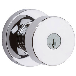 Kwikset / Pismo Knob with Round Rose / Keyed Entry - SmartKey / Polished Chrome / 740PSKRDT 26 SMT Kwikset / Pismo Knob with Round Rose / Keyed Entry - SmartKey / Polished Chrome / 740PSKRDT 26 SMT