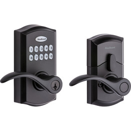 Kwikset / 955 Keyless Pembroke Lever / Smartkey / Matte Black / 955 PML 514 SMT Kwikset / 955 Keyless Pembroke Lever / Smartkey / Matte Black / 955 PML 514 SMT