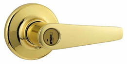 Kwikset / Delta Lever / Storeroom Keyed Entry - SmartKey / Polished Brass / 462DL 3 SMT Kwikset / Delta Lever / Storeroom Keyed Entry - SmartKey / Polished Brass / 462DL 3 SMT