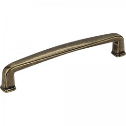 Jeffrey Alexander / Milan 1 Pull / 5-9/16" / Lightly Distressed Antique Brass / 1092-128AEM Jeffrey Alexander / Milan 1 Pull / 5-9/16" / Lightly Distressed Antique Brass / 1092-128AEM