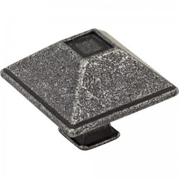 Jeffrey Alexander / Tahoe Knob / 1-1/2" / Distressed Antique Silver  / 602-SIM