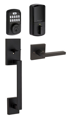 Kwikset / San Clemente 942 Aura Handleset / Single Cylinder - SmartKey / Matte Black / 942BLE DB 815SCE 514 SMT Kwikset / San Clemente 942 Aura Handleset / Single Cylinder - SmartKey / Matte Black / 942BLE DB 815SCE 514 SMT