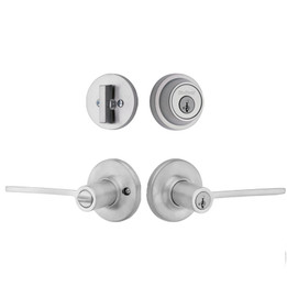 Kwikset / Ladera 405 RDT Lever and 660 RDT Single Cylinder SmartKey Deadbolt Combo Pack / Satin Chrome / 690LRL RDT 26D SMT Kwikset / Ladera 405 RDT Lever and 660 RDT Single Cylinder SmartKey Deadbolt Combo Pack / Satin Chrome / 690LRL RDT 26D SMT