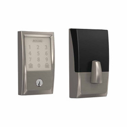 Schlage / Century Encode Wifi Touchscreen Deadbolt / Single Cylinder / Satin Nickel / BE489WBC CEN 619 Schlage / Century Encode Wifi Touchscreen Deadbolt / Single Cylinder / Satin Nickel / BE489WBC CEN 619