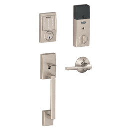 Schlage / Century Touchscreen Handleset / Keyed Entry / Satin Nickel / FE479AA CEN 619 Schlage / Century Touchscreen Handleset / Keyed Entry / Satin Nickel / FE479AA CEN 619