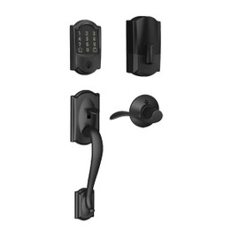 Schlage / Camelot Encode WiFi Handleset / Keyed Entry / Matte Black / FE489WBC CAM 622 Schlage / Camelot Encode WiFi Handleset / Keyed Entry / Matte Black / FE489WBC CAM 622