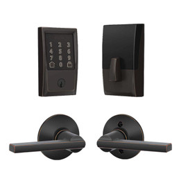 Schlage / 489 Century Encode WiFi Deadbolt with Latitude Passage Lever / Aged Bronze / FBE489CEN-LAT716 Schlage / 489 Century Encode WiFi Deadbolt with Latitude Passage Lever / Aged Bronze / FBE489CEN-LAT716