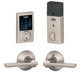 Schlage / BE469 Century Connect Deadbolt with Latitude Passage Lever / Satin Nickel / FBE469CEN-LAT619 Schlage / BE469 Century Connect Deadbolt with Latitude Passage Lever / Satin Nickel / FBE469CEN-LAT619