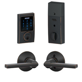 Schlage / BE469 Century Connect Deadbolt with Latitude Passage Lever / Aged Bronze / FBE469CEN-LAT716 Schlage / BE469 Century Connect Deadbolt with Latitude Passage Lever / Aged Bronze / FBE469CEN-LAT716