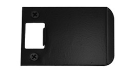 Don-Jo / Extended Lip Strike Square Corner / 2-1/4" H x 3" W / Total Width 3-1/2" / Black / EL 103 622