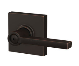 Schlage / Latitude Lever with Collins Rose / Privacy / Aged Bronze / F40LAT 716 COL
