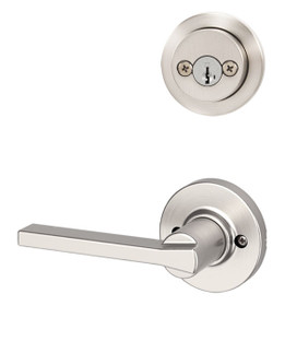 Kwikset / 967 Double Cylinder Interior Trim Pack / Casey Lever with Round Rose / Satin Nickel / 967CSLRDT15 SMT Kwikset / 967 Double Cylinder Interior Trim Pack / Casey Lever with Round Rose / Satin Nickel / 967CSLRDT15 SMT