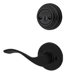 Kwikset / 967 Double Cylinder Interior Trim Pack / Balboa Lever / Right Hand / Matte Black / 967BLRH514