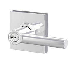 Schlage / Broadway Lever with Collins Rose / Keyed Entry / Bright Chrome / F51ABRW 625 COL Schlage / Broadway Lever with Collins Rose / Keyed Entry / Bright Chrome / F51ABRW 625 COL