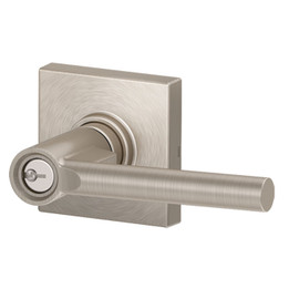 Schlage / J Series Broadway Lever with Collins Rosette / Keyed Entry / Satin Nickel / J54BRW 619 COL Schlage / J Series Broadway Lever with Collins Rosette / Keyed Entry / Satin Nickel / J54BRW 619 COL