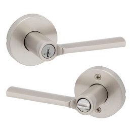 Kwikset / Lisbon Lever with Round Rose / Keyed Entry - SmartKey / Satin Nickel / 740LSLRDT 15 SMT Kwikset / Lisbon Lever with Round Rose / Keyed Entry - SmartKey / Satin Nickel / 740LSLRDT 15 SMT