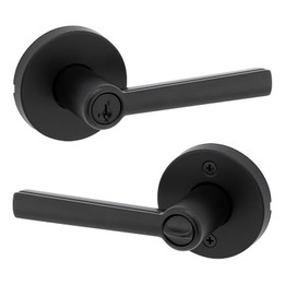 Kwikset / Montreal Lever with Round Rose / Keyed Entry - SmartKey / Matte Black / 740MRLRDT 514 SMT Kwikset / Montreal Lever with Round Rose / Keyed Entry - SmartKey / Matte Black / 740MRLRDT 514 SMT