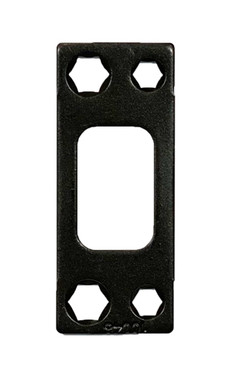 Kwikset Deadbolt Square Corner Heavy Duty 2-3/4 Tall Strike Plate / Painted Brown / 820049-690