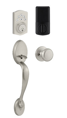 Kwikset / Chelsea 240 TRL Powerbolt Handleset / Single Cylinder / Satin Nickel / 9240 TRL DB 815 CE 15