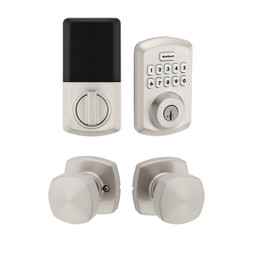 Kwikset / Arroyo MDT 720 Passage Knob + 250 TRS Electronic Deadbolt / Satin Nickel / 9250 TRS 720 AYK MDT 15 SMT Kwikset / Arroyo MDT 720 Passage Knob + 250 TRS Electronic Deadbolt / Satin Nickel / 9250 TRS 720 AYK MDT 15 SMT