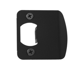 Kwikset / Extended Lip Strike Round Corner / 2-1/4" H x 1-3/4" W / Total Width 2-1/4" / Matte Black / 83536 514