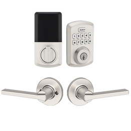 Kwikset / Casey RDT 200 Passage Lever + 250 TRS Electronic Deadbolt / Satin Nickel / 9250 TRS DB 200CSL RDT 15 SMT Kwikset / Casey RDT 200 Passage Lever + 250 TRS Electronic Deadbolt / Satin Nickel / 9250 TRS DB 200CSL RDT 15 SMT