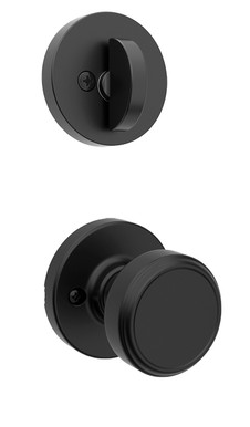 Kwikset / 966 Single Cylinder Interior Trim Pack / Maven RDT Knob / Matte Black / 966 MNK RDT 514 UNIV Kwikset / 966 Single Cylinder Interior Trim Pack / Maven RDT Knob / Matte Black / 966 MNK RDT 514 UNIV