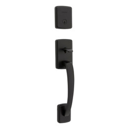 Kwikset / Brentford Handleset / Single Cylinder - SmartKey / Matte Black / 818BFH 514 SMT