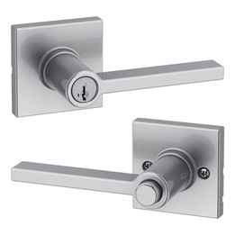 Kwikset / Casey SQT Lever / Keyed Entry - SmartKey / Satin Chrome / 438 CSL SQT 26D SMT Kwikset / Casey SQT Lever / Keyed Entry - SmartKey / Satin Chrome / 438 CSL SQT 26D SMT