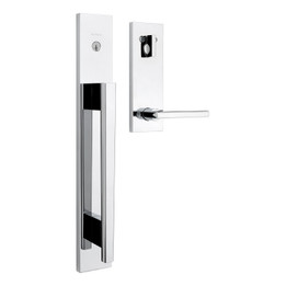 Kwikset / Caerus Handleset / Single Cylinder - SmartKey / Polished Chrome / 818CRH x HFL SQF 26 SMT CP